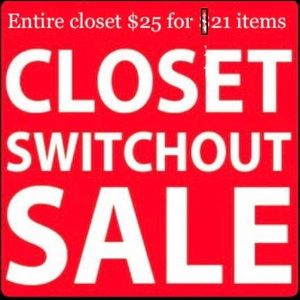 Buy my entire closet for $25.00!!